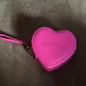 Pandora Pink Heart-Shaped Travel Case
